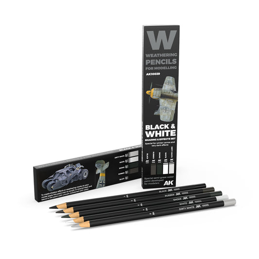 WATERCOLOR PENCIL SET BLACK AND WHITE