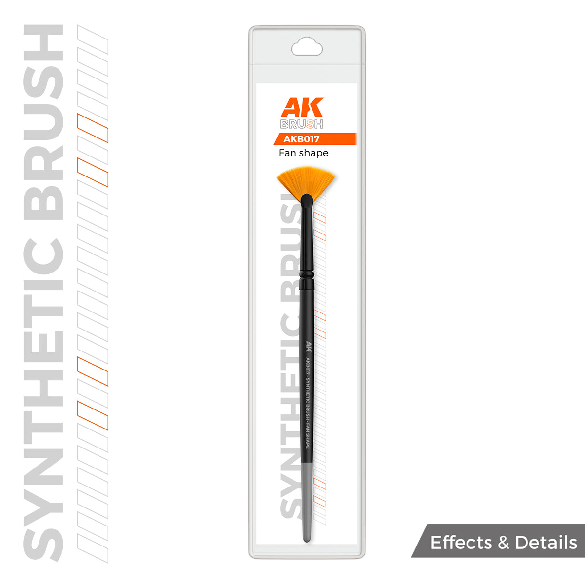 AK SYNTHETIC BRUSH - FAN SHAPE