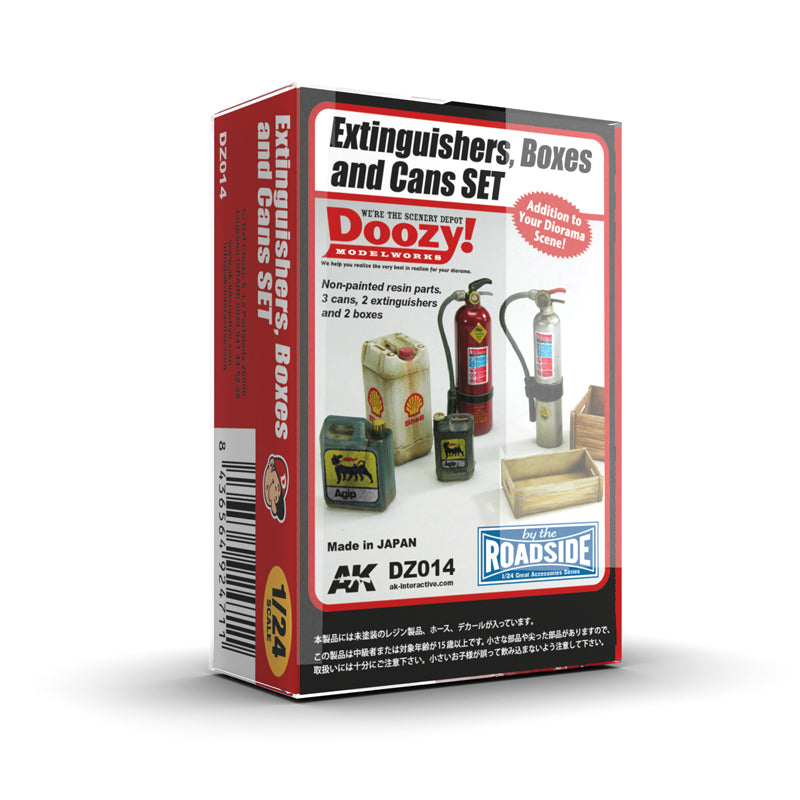 EXTINGUISHERS, BOXES AND CANS SET