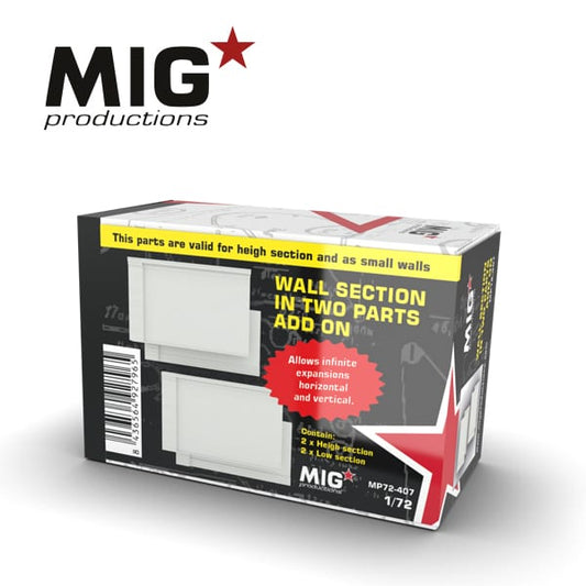 WALL SECTION IN TWO PARTS ADD ON 1:72