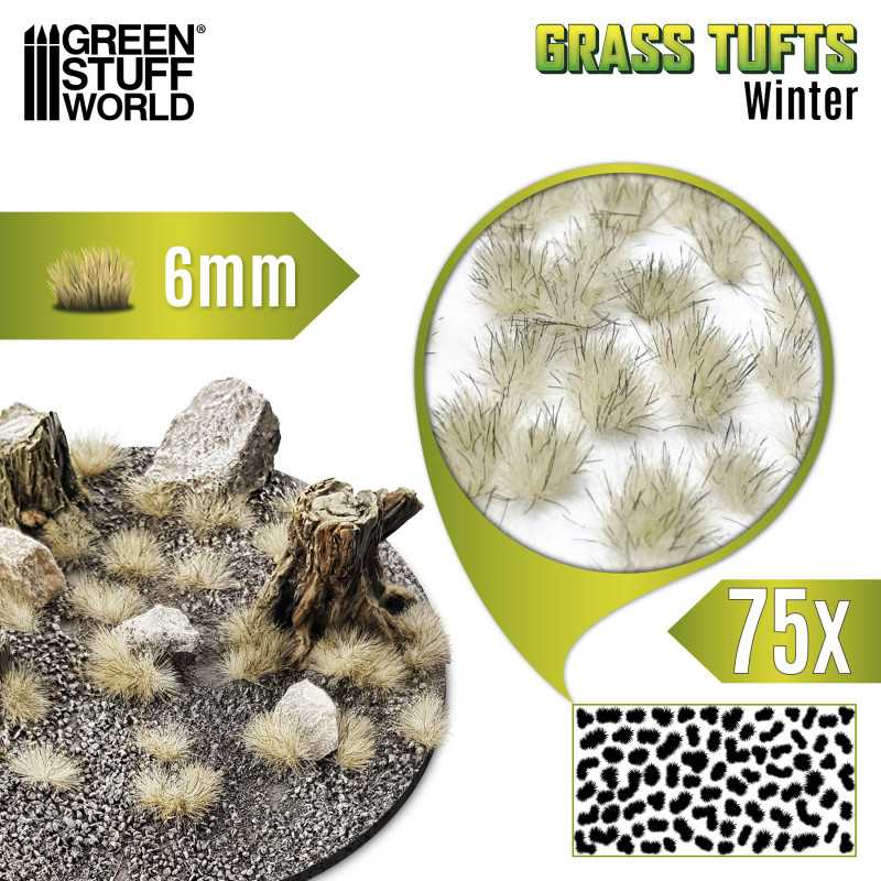 GSW - Matas Cesped - Tufts - 6 mm - Blanco Invierno
