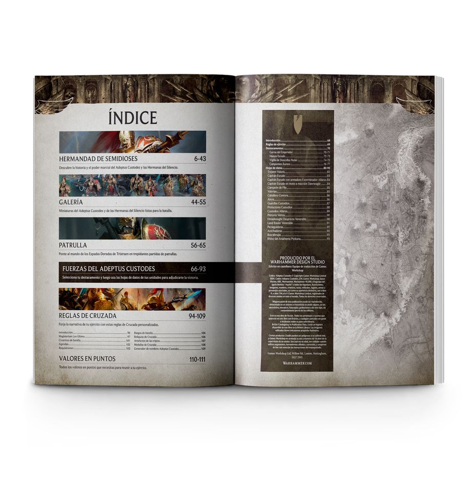 WARHAMMER 40K - ADEPTUS CUSTODES: CODEX ESPAÑOL