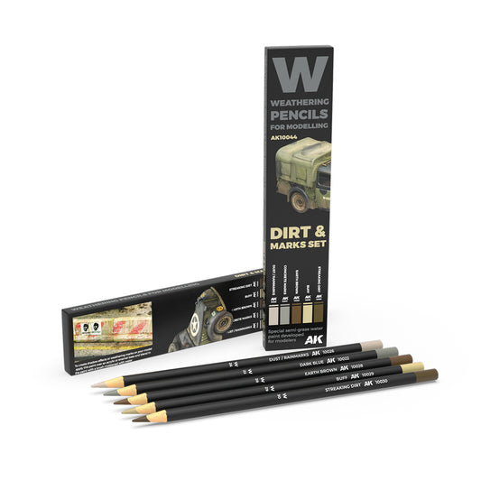 WATERCOLOR PENCIL SET SPLASHES, DIRT AND STAINS