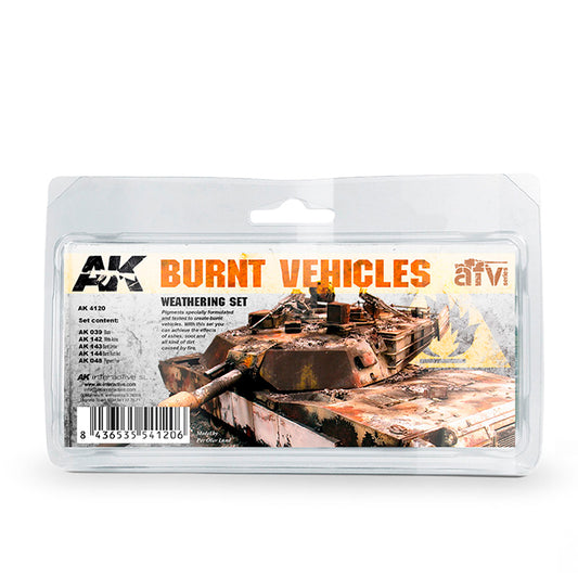 BURNT VEHICLES SET