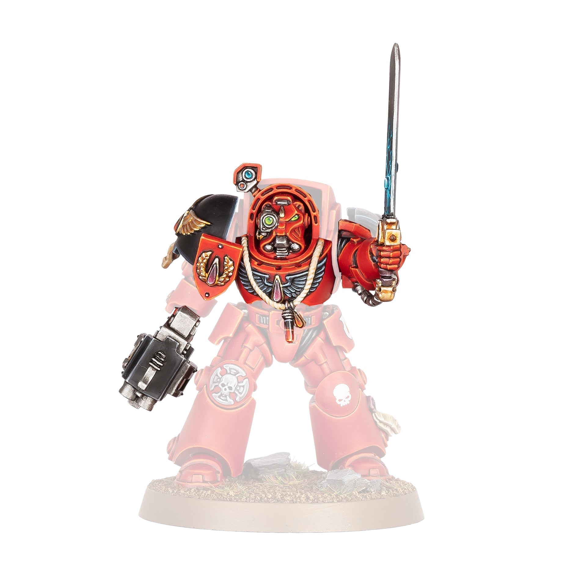 Detalle de las mejoras montadas en miniaturas Blood Angels