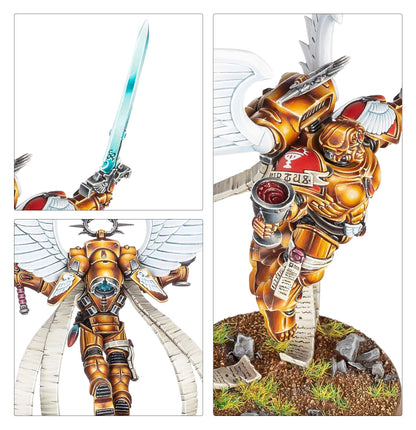 Detalles de la miniatura de El Sanguinor y su espada encarmine