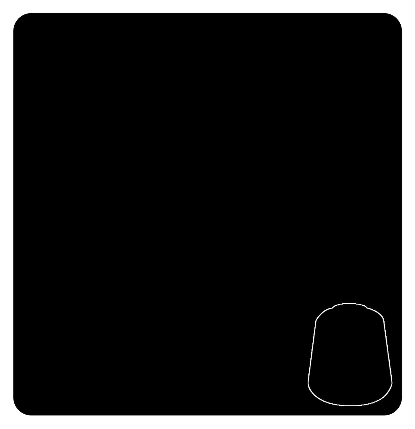 Muestra del color negro mate Citadel Base Abaddon Black para miniaturas