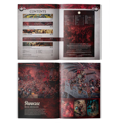 Interior del Codex World Eaters en inglés para Warhammer 40K