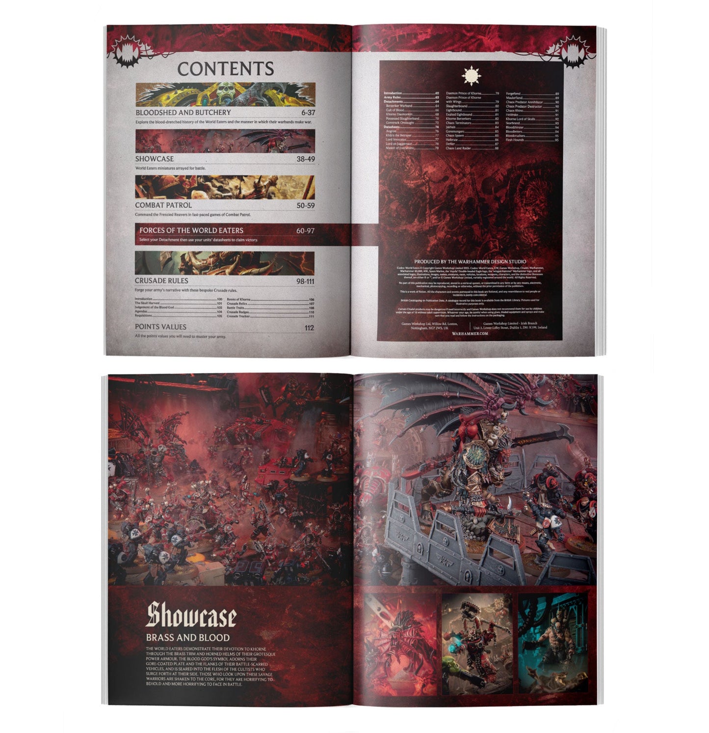 Páginas interiores del Codex World Eaters para Warhammer 40K