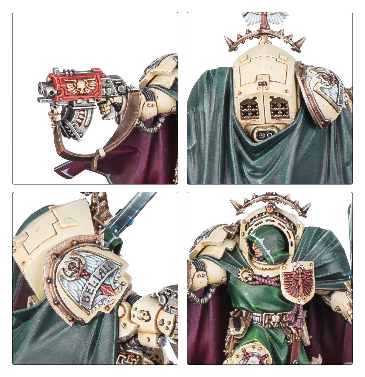 Opciones de cabeza y detalles de Belial para Dark Angels, Warhammer 40K