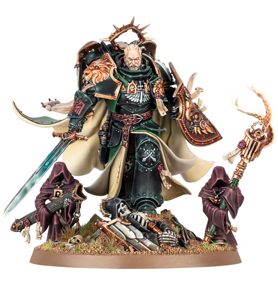 Lion El'Jonson y dos Vigilantes en la Oscuridad de Dark Angels (Ángeles Oscuros), Warhammer 40K