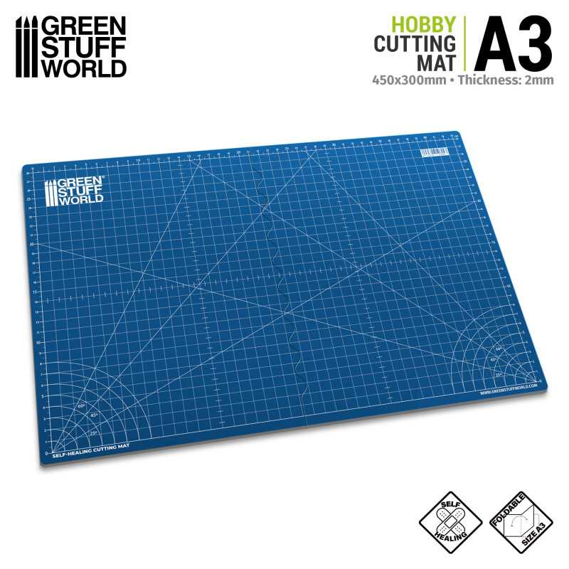 GSW - Tapete de Corte plegable / Foldable Cutting Mat - A3 - BLUE (2mm)