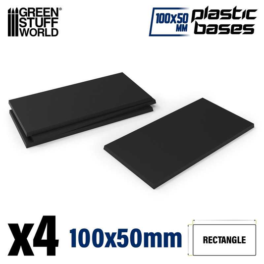 GSW: Peanas PLASTICO Cuadradas / Plastic Square Base 100x50 (Pack x4)