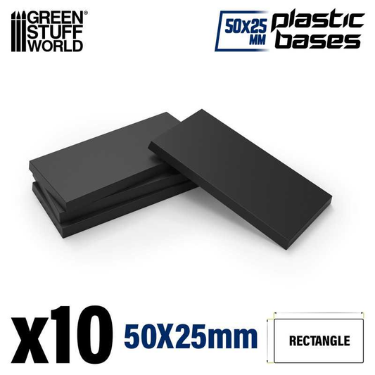 GSW: Peanas PLASTICO Cuadradas / Plastic Square Base 25x50 (Pack x10)