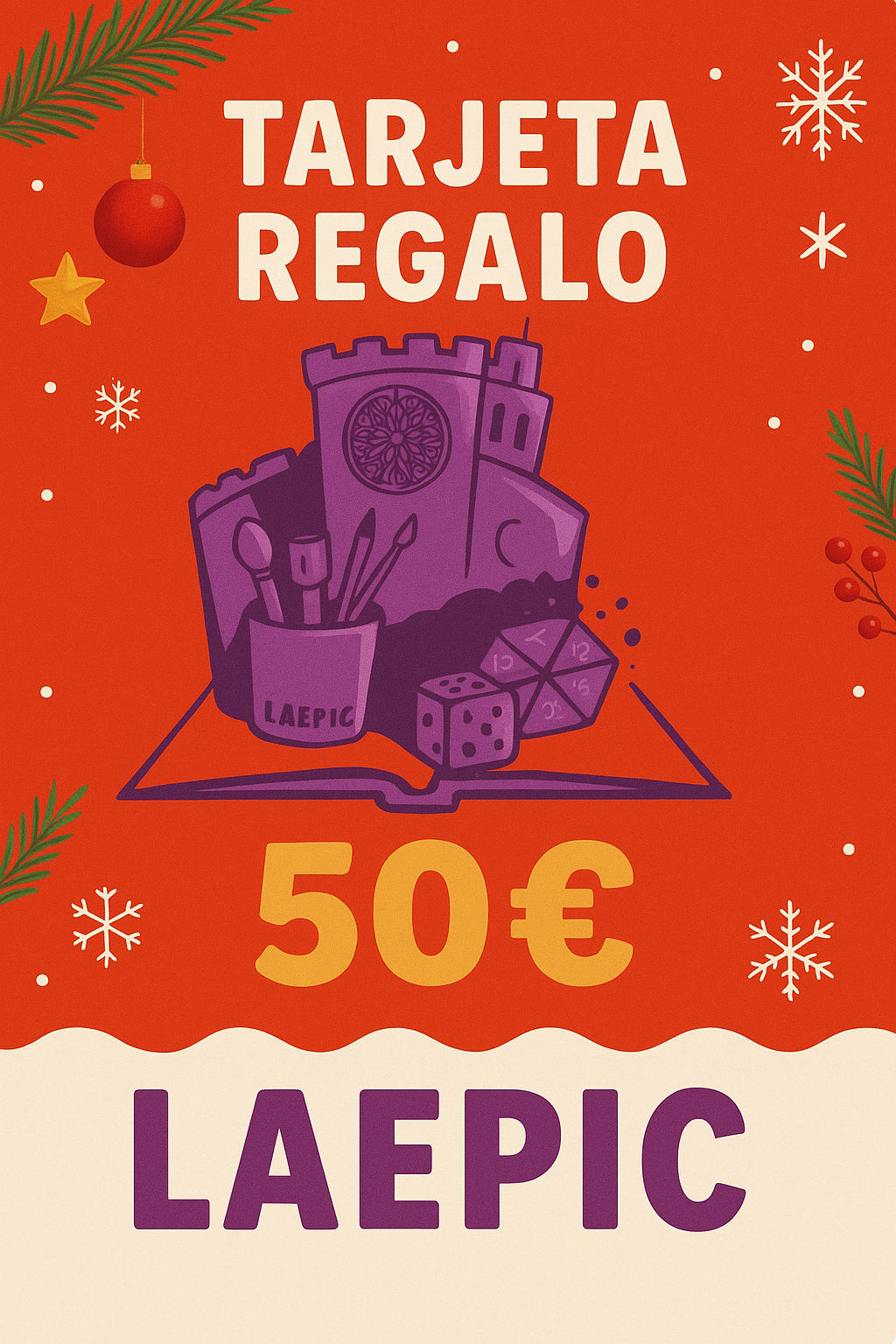 TARJETA DE REGALO LA EPIC 50€
