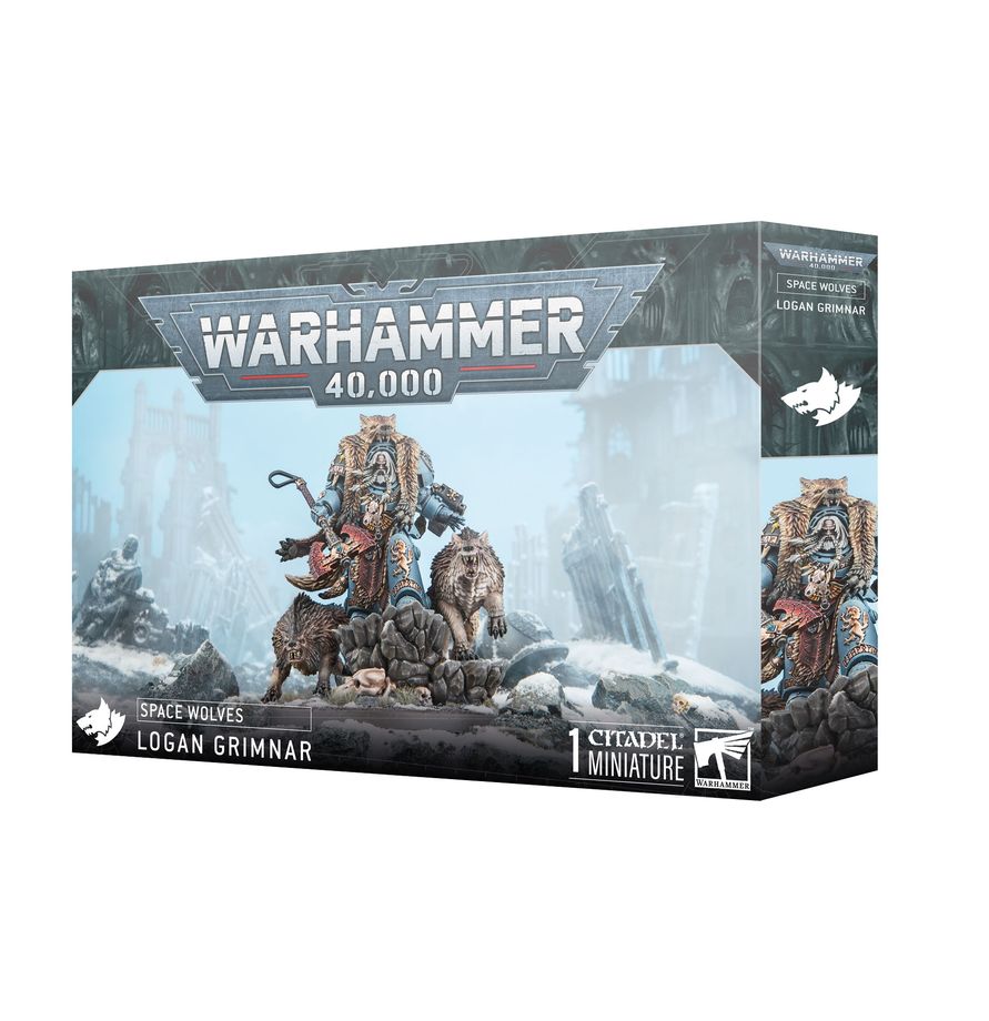 Caja de Logan Grimnar de Space Wolves para Warhammer 40K