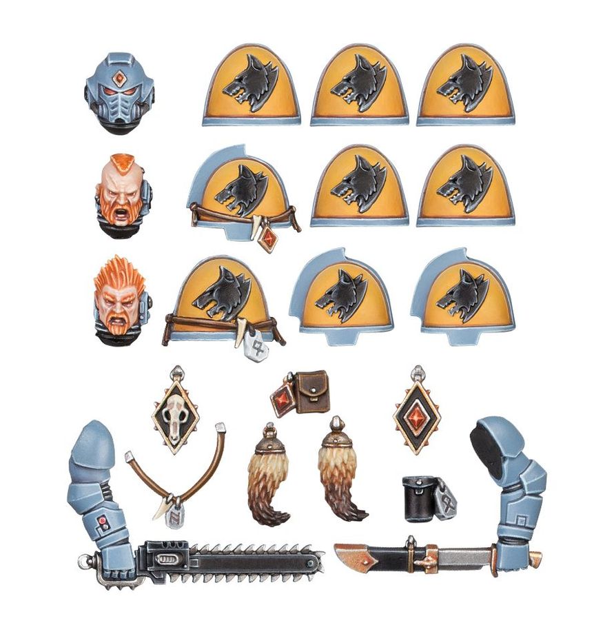 Componentes de las Mejoras Primaris de Space Wolves