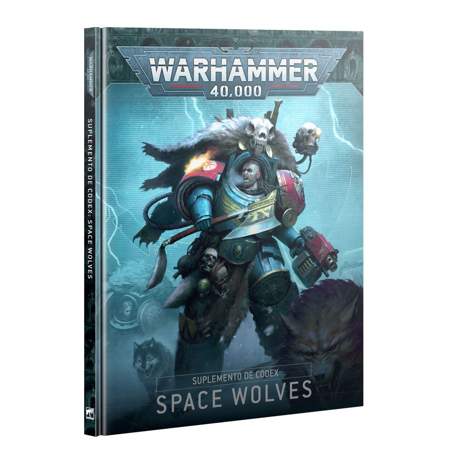 Portada del Suplemento de Códex Space Wolves en español para Warhammer 40K