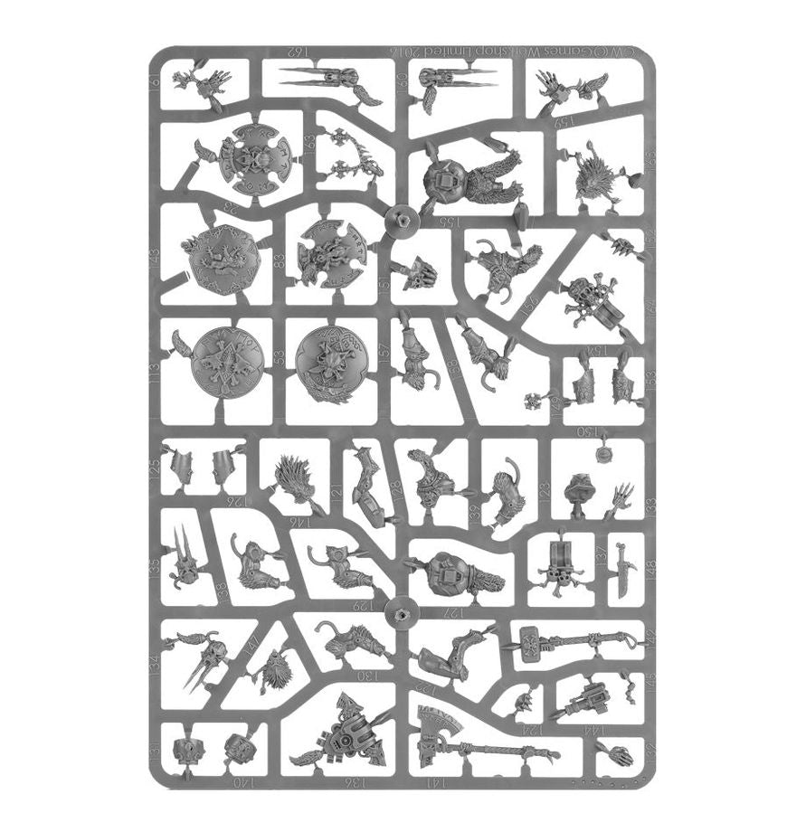 Matrices y componentes de los Wulfen de Space Wolves