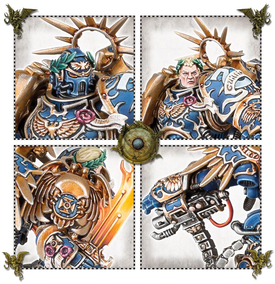 Detalle de Roboute Guilliman con la Espada del Emperador
