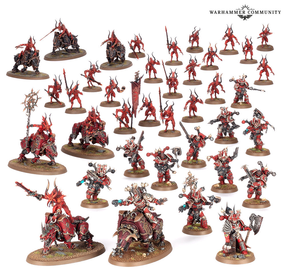 Miniaturas de la Fuerza de batalla Daemonizados de Khorne para Warhammer 40K