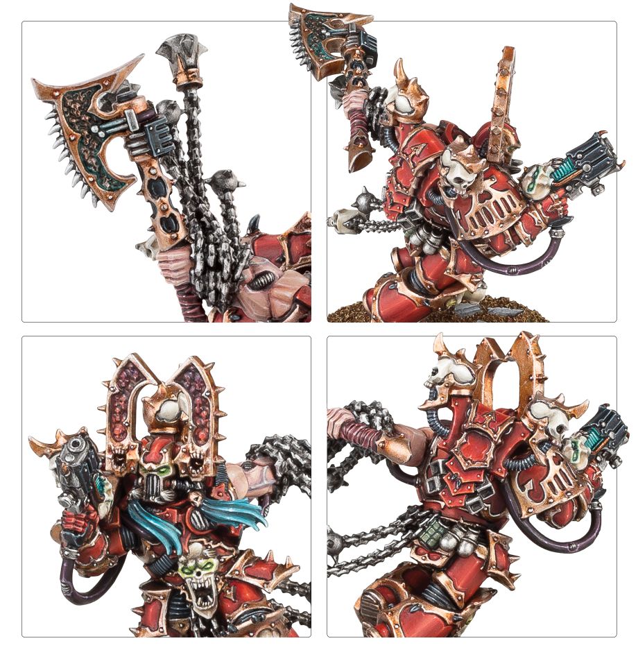 Detalles de la miniatura de Khârn el Traidor para Warhammer 40K